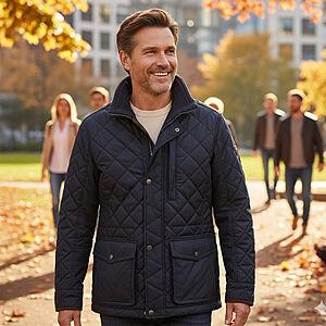 S4 | Stepp-Jacke | British-Style | Dunkelblau