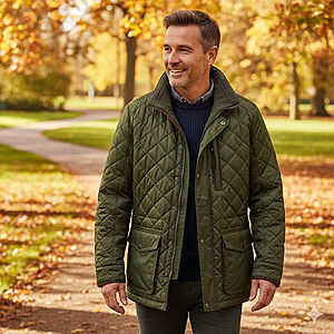 S4 | Stepp-Jacke | British-Style | Moosgrn