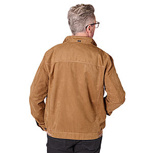 S4 | Leichtblouson aus Mikrovelour | Cognac