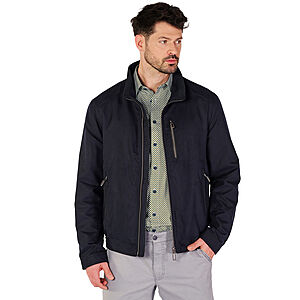 gate one | Leichter Mikrovelour-Blouson | Marine