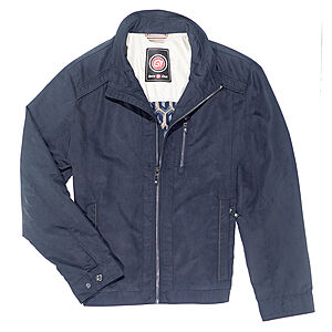 gate one | Leichter Blouson aus Mikrovelour | Dunkelblau