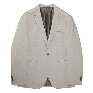 Gebr.Weis | Sakko aus Baumwoll-Jersey | Beige Karo