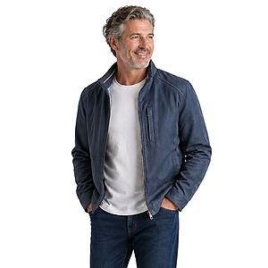 S4 | Mikrovelour | Leicht-Blouson | Marine