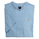 Kimmich | T-Shirt mit Rundhals | Elastische Baumwolle | Hautsympathisch und pflegeleicht | Hellblau