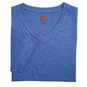 Kimmich | T-Shirt mit V-Ausschnitt | Pflegeleicht | Farbe blau