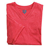 Kimmich | T-Shirt mit V-Ausschnitt | Pflegeleicht | Farbe rot