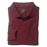 Kitaro | Langarm Polohemd Baumwolle | Farbe burgund