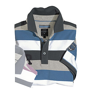 Kitaro | Ringel Polo | Farbe Jeans