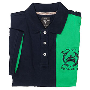 Kitaro | Streifen Polo | Baumwolle Piqu | Marine