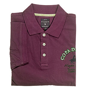 Kitaro | Uni-Polo-Shirt | Mit Knopfleiste | Pflaume