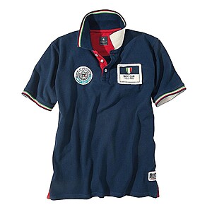 Kitaro | Kurzarm Polo Club Marine | Mit extra langem Rumpf