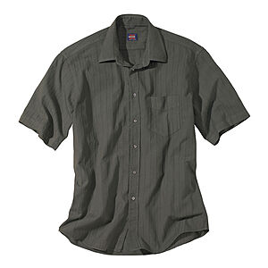 Kurzarmhemd | Uni-Sportiv | Kent-Kragen | Baumwolle | Schlamm