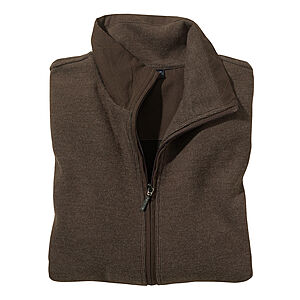 Navigazione | Edle Sweat-Jacke | Pflegeleicht, Trockner-geeignet | Braun