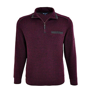 Navigazione | Pflegeleichtes Sweat-Shirt | Troyer-Kragen | Mit Brusttasche | Rot