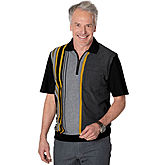 Navigazione | Polohemd mit Zipper und elastischem Bund | Bügelfrei und pflegeleicht | Grau