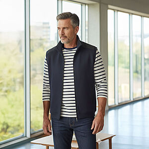 Navigazione | Sweatweste | Reine Baumwolle | Blau