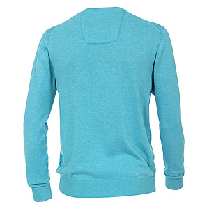   Casa Moda | Baumwoll-Pullover | V-Ausschnitt | Pima Cotton | Farbe aqua