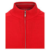 Casa Moda | Strickjacke | Cardigan mit Reißverschluss | Reine Baumwolle, mit Zipper | Farbe rot