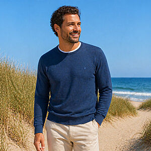 Redmond | Pullover Baumwolle | Rundhals | Royal