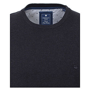 Redmond | Pullover Baumwolle | Rundhals | Marine