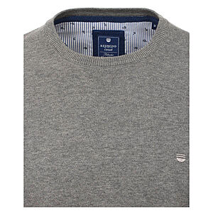 Redmond | Pullover Baumwolle | Rundhals | Grau
