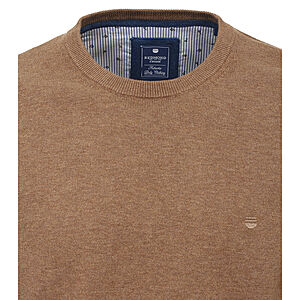 Redmond | Pullover Baumwolle | Rundhals | Camel