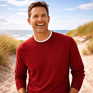 Redmond | Pullover Baumwolle | Rundhals | Rot