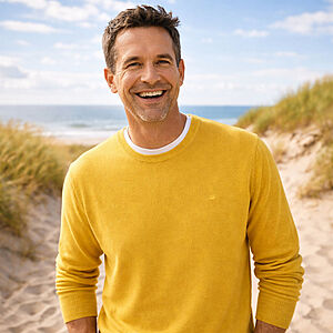 Redmond | Pullover Baumwolle | Rundhals | Messing