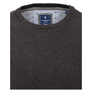 Redmond | Pullover Baumwolle | Rundhals | Anthrazit