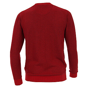 Casa Moda | Rundhals Pullover | Baumwolle mit Wabenstruktur | Farbe Rot