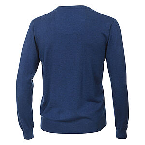 Redmond | Pullover Baumwolle | V-Ausschnitt | Royal