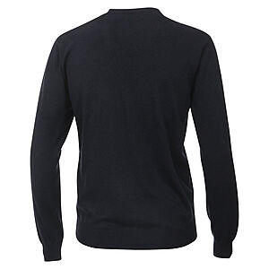 Redmond | Pullover Baumwolle | V-Ausschnitt | Marine