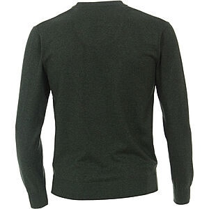 Redmond | Pullover Baumwolle | V-Ausschnitt | Moos