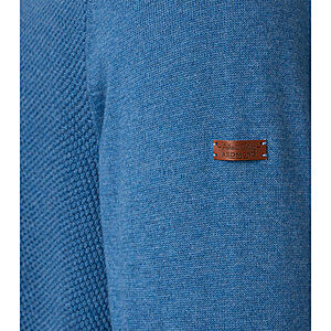 Redmond | College-Strickjacke | Struktur-Cardigan mit Reiverschluss | Baumwolle | Jeans