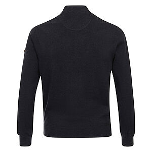 Redmond | College-Strickjacke | Struktur-Cardigan mit Reiverschluss | Baumwolle | Marine