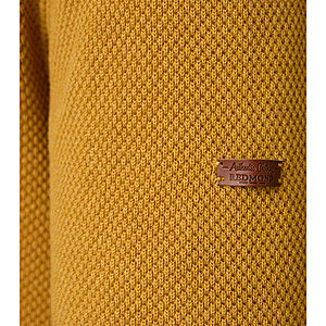 Redmond | Rundhals-Pullover | Baumwolle Strukturstrick | Messing