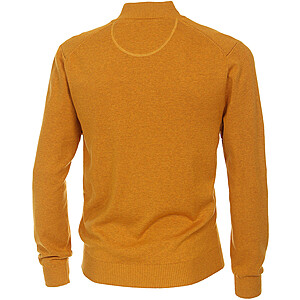 Redmond | Strick-Cardigan mit Reiverschluss | Reine Baumwolle | Curry