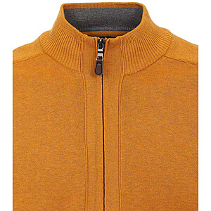Redmond | Strick-Cardigan mit Reiverschluss | Reine Baumwolle | Curry