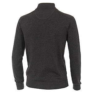 Redmond | Strick-Cardigan mit Reiverschluss | Reine Baumwolle | Anthrazit