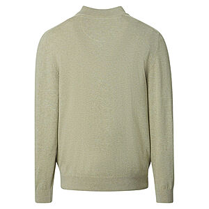 Redmond | College-Strickjacke | Baumwoll-Cardigan mit Reiverschluss | Beige
