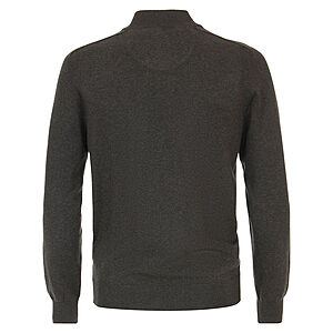 Redmond | College-Strickjacke | Baumwoll-Cardigan mit Reiverschluss | Anthrazit
