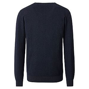 CasaModa | Rundhals-Pullover | Baumwolle Strukturstrick | Marine