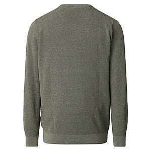 CasaModa | Rundhals-Pullover | Baumwolle Strukturstrick | Gr�n