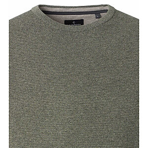CasaModa | Rundhals-Pullover | Baumwolle Strukturstrick | Gr�n