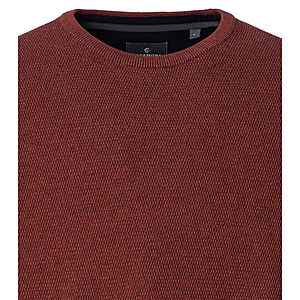 CasaModa | Rundhals-Pullover | Baumwolle Strukturstrick | Terra