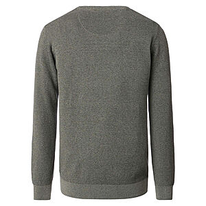 CasaModa | Rundhals-Pullover | Baumwolle Strukturstrick | Schilf