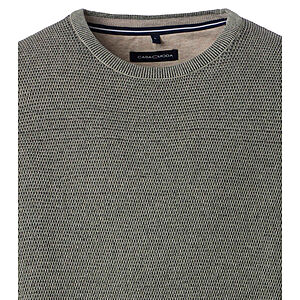 CasaModa | Rundhals-Pullover | Baumwolle Strukturstrick | Schilf