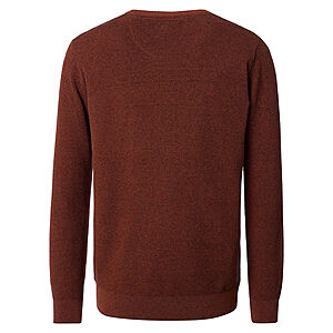 CasaModa | Rundhals-Pullover | Baumwolle Strukturstrick | Terracotta