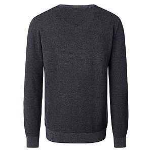 CasaModa | Rundhals-Pullover | Baumwolle Strukturstrick | Anthrazit