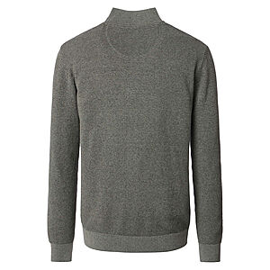 CasaModa | Pullover mit Troyer-Kragen | Baumwolle Strukturstrick | Schilf